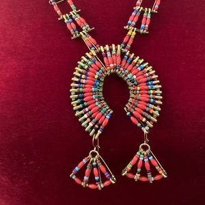 Vintage safety pin necklace